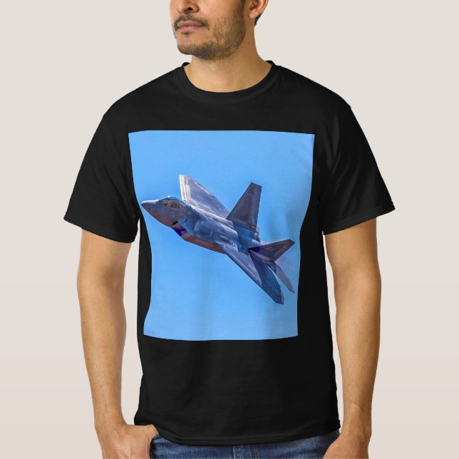 Lockheed Martin F-22A Raptor T Shirt (Framsida)