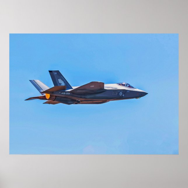 Lockheed Martin F-35A Blixt II Poster (Framsidan)