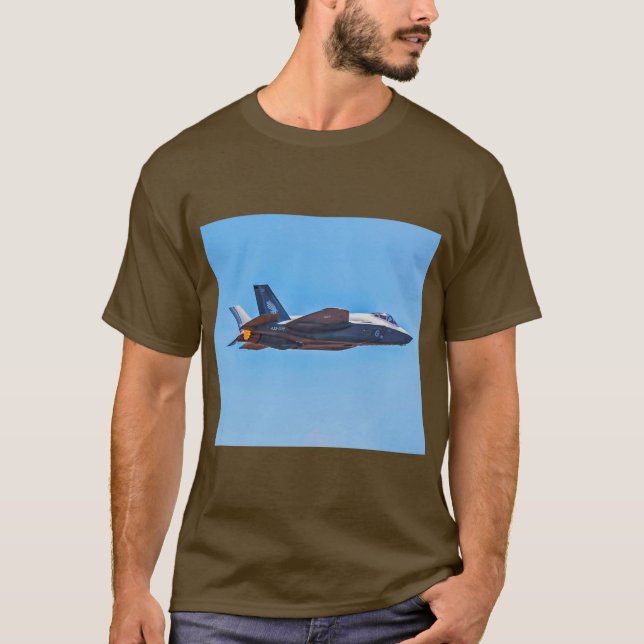 Lockheed Martin F-35A Blixt II T Shirt (Framsida)