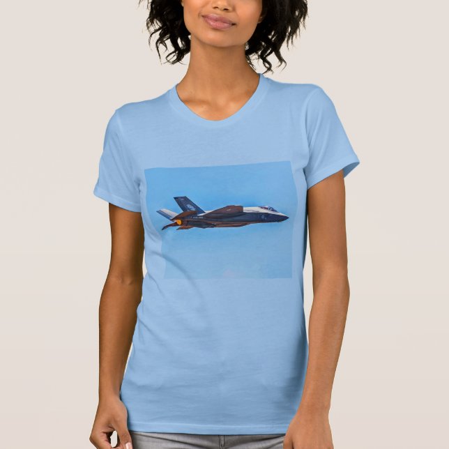 Lockheed Martin F-35A Blixt II T Shirt (Framsida)