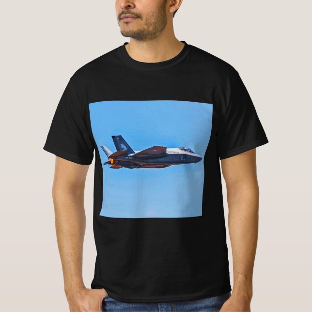 Lockheed Martin F-35A Blixt II T Shirt (Framsida)