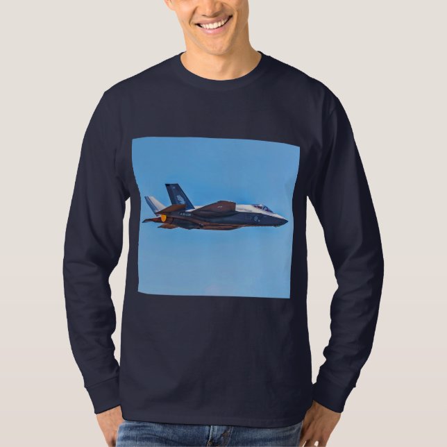 Lockheed Martin F-35A Blixt II T Shirt (Framsida)