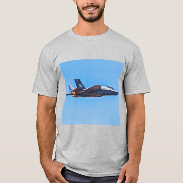 Lockheed Martin F-35A Blixt II T Shirt (Framsida)