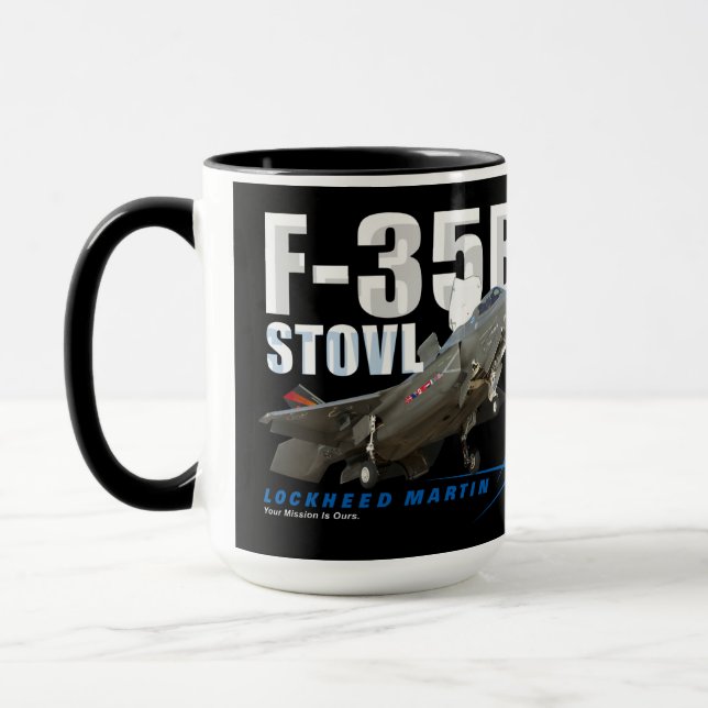 Lockheed Martin F-35B Blixt II Stealth Fighter Mugg (Vänster)