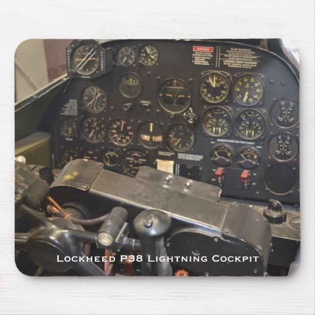 Lockheed P38 blixtcockpit Musmatta (Framsidan)