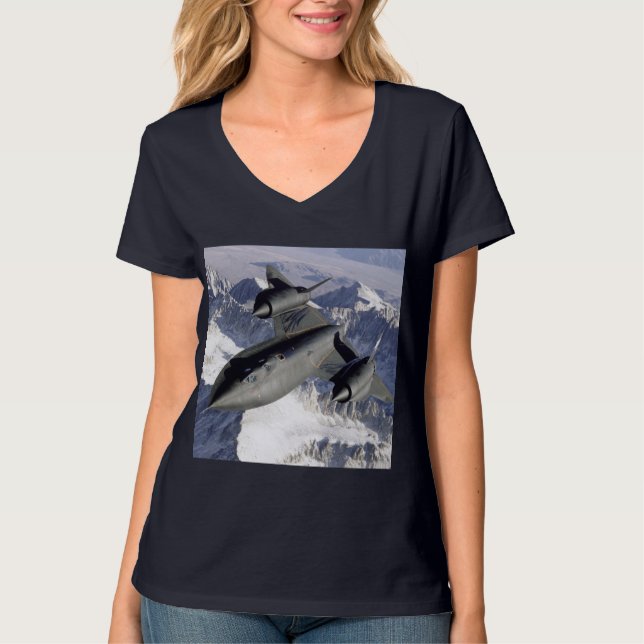 Lockheed SR-71B Blackbird T Shirt (Framsida)