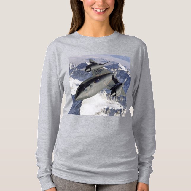 Lockheed SR-71B Blackbird T Shirt (Framsida)