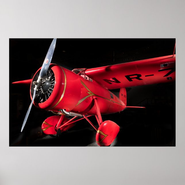 Lockheed Vega 5B, Amelia Earhart Kanvastryck Poster (Framsidan)