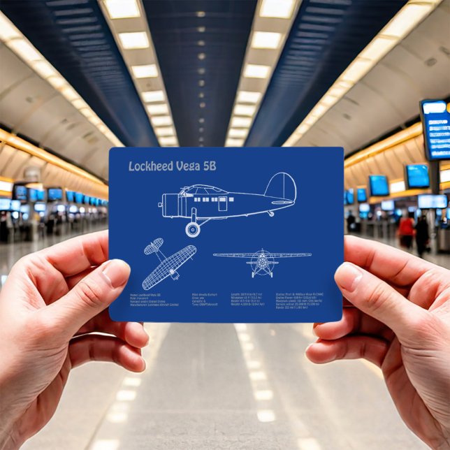 Lockheed Vega 5B - Flygplansplaner AD Vykort (Skapare uppladdad)