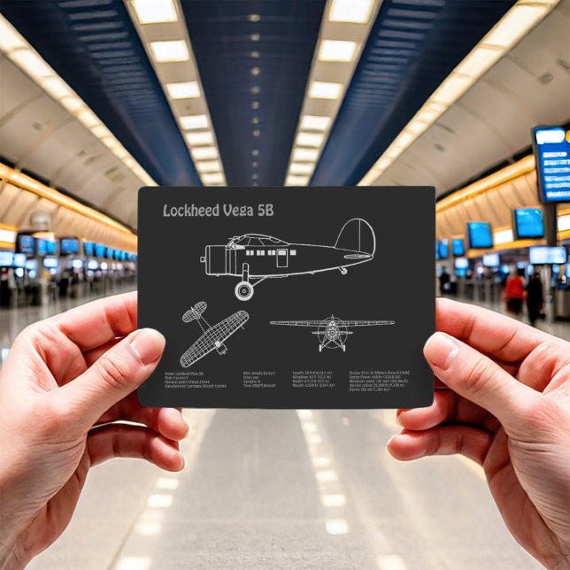 Lockheed Vega 5B - Flygplansplanerna PD Vykort (Skapare uppladdad)