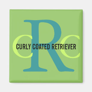 Lockig bestruken RetrieveravelMonogram Magnet