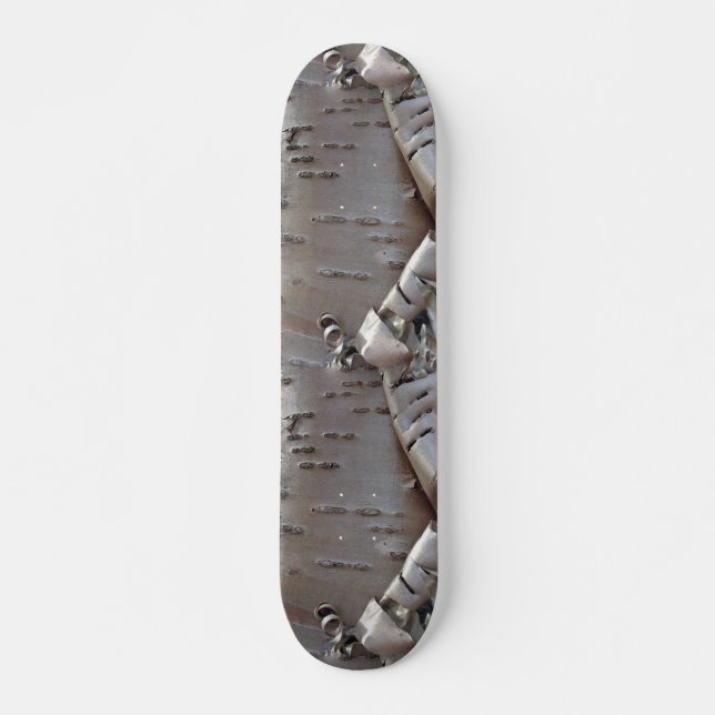 Lockig Björkbark Träd Rustik Mini Skateboard Bräda 18,5 Cm (Framsida)