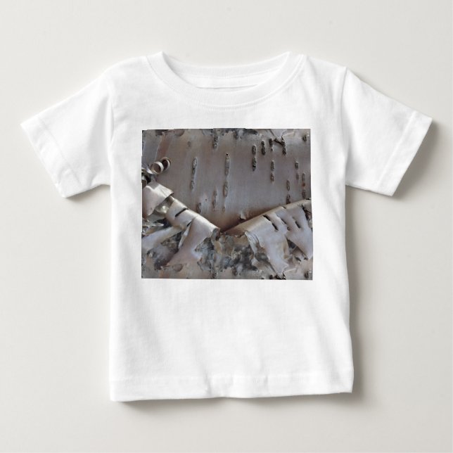 Lockig Björkbark Träd Rustik T Shirt (Framsida)