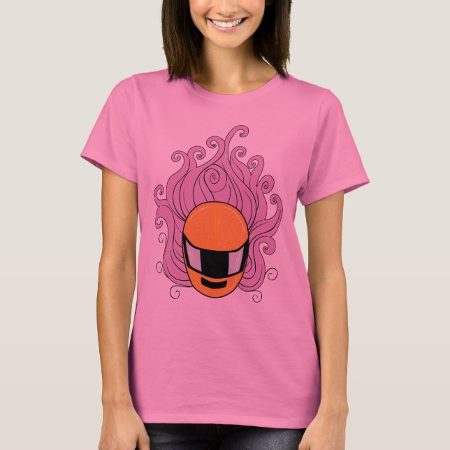 Lockig damryttarelångärmad t-shirt (Framsida)