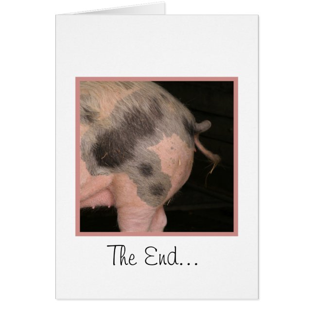 Lockig Piggy svan Hälsningskort (Framsidan)