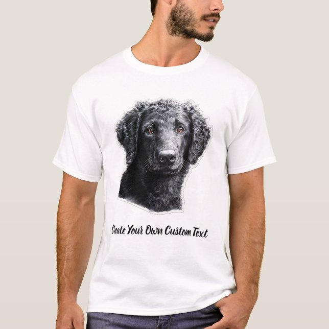 Lockig Retriever Skapa Din Egen Anpassad Text T Shirt (Framsida)