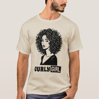 Lockig tjej t shirt