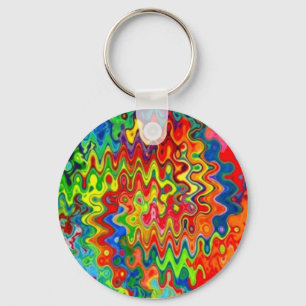 Lockiga färger Keychain Nyckelring