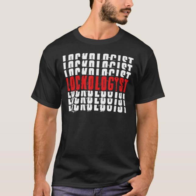 Lockolog Locksmith Profession Lock Picking Lock T Shirt (Framsida)