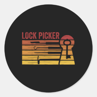 Lockpicker Lockplockar Locksmith Keyhole Nycklar Runt Klistermärke
