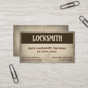 Locksmith Affärskort Visitkort