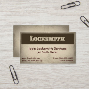 Locksmith Affärskort Visitkort