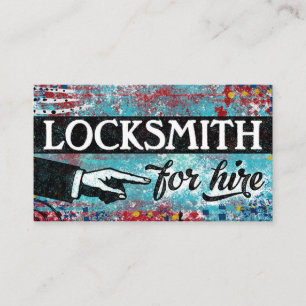 Locksmith for Hire Affärskorts - Blue Red Visitkort