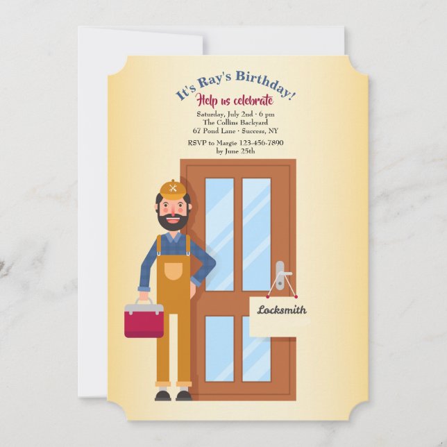 Locksmith-inbjudan Inbjudningar (Framsida)
