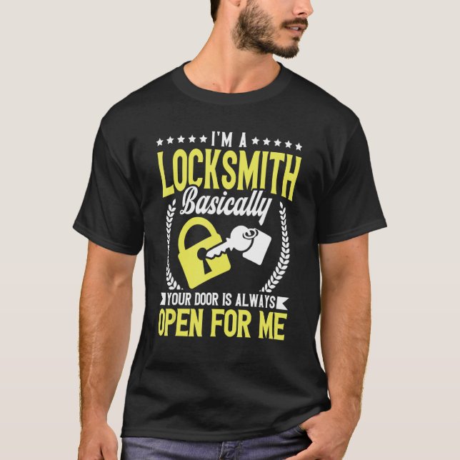 Locksmith Lockpicking Quote Profession Employee Lo T Shirt (Framsida)