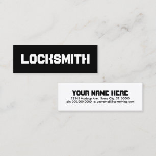 LOCKSMITH MINI VISITKORT