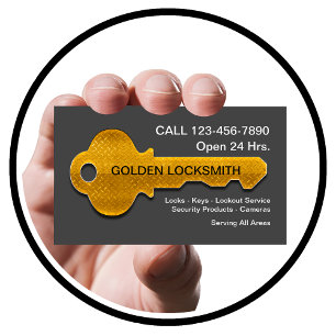 Locksmith Modern House Nyckel Stil Visitkort