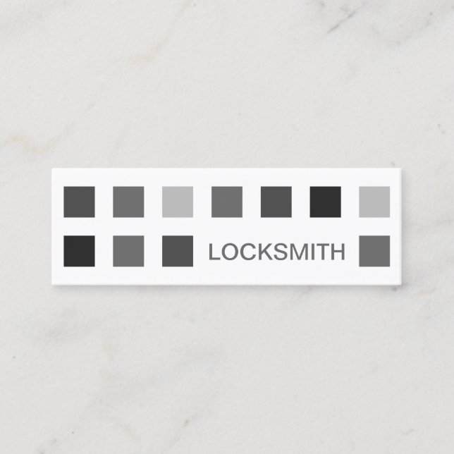 LOCKSMITH (modets fyrkanter) Mini Visitkort (Framsida)