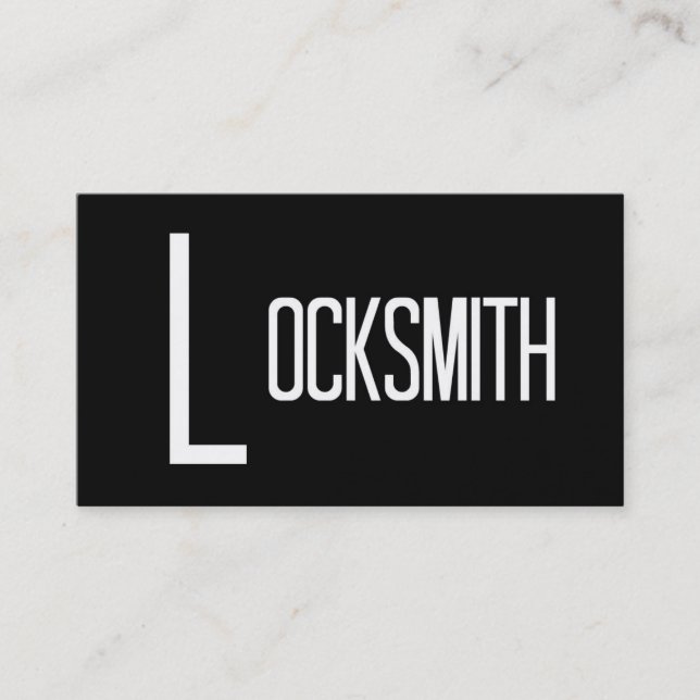 Locksmith Ord Affärskort Visitkort (Framsida)