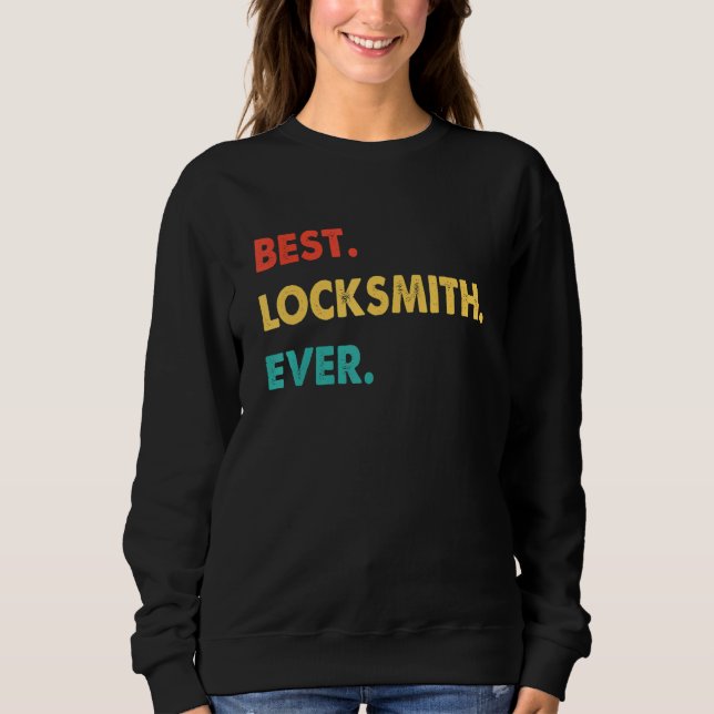 Locksmith Profession Retro Best Locksmith T Shirt (Framsida)