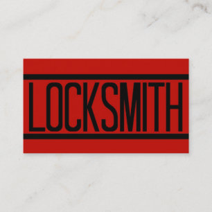Locksmith Red Affärskort Visitkort