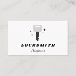 Locksmith Services Grått Nyckel & Gnistra Classic Visitkort