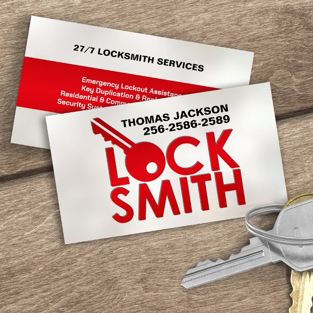 Locksmith Services Visitkort (Skapare uppladdad)