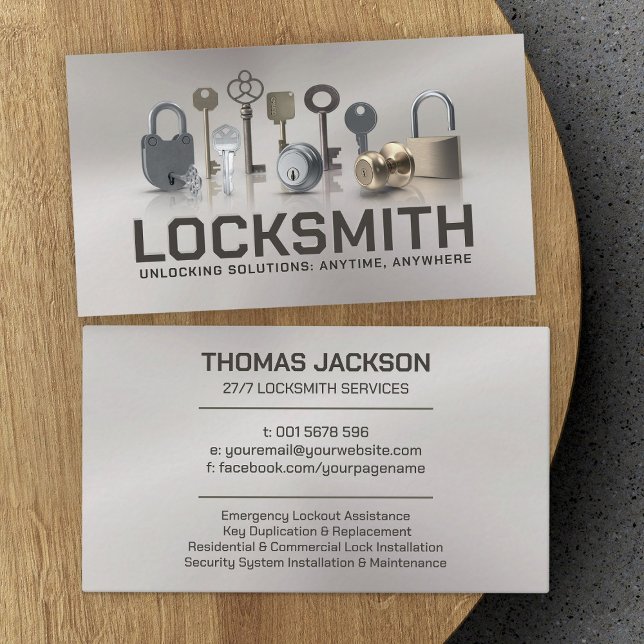 Locksmith Services Visitkort (Skapare uppladdad)
