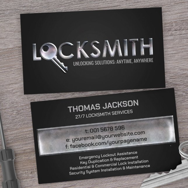 Locksmith Services Visitkort (Skapare uppladdad)