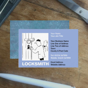 Locksmith Tecknad Visitkort