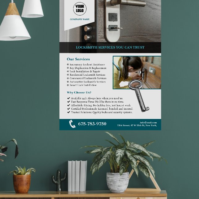 Locksmiths Services-Anpassningsbarna Poster (Vardagsrum 1)