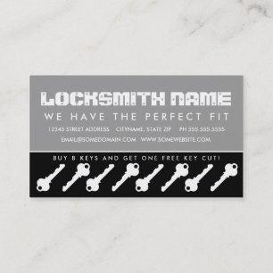 locksmithstansmaskinkort lojalitetskort