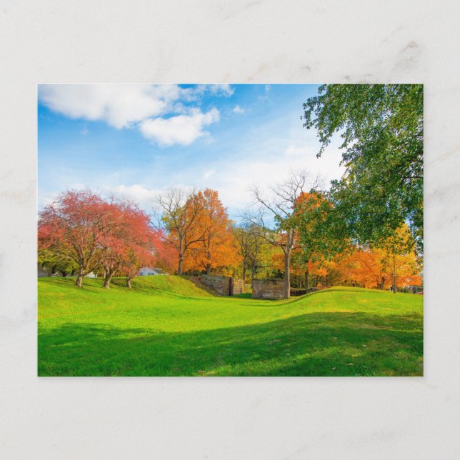 Lockville Canal Park på hösten, Carroll, Ohio Vykort (Framsida)