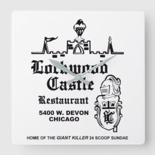 Lockwood Castle Restaurant, Chicago, IL Fyrkantig Klocka