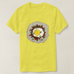 Loco Moco Hawaiian Cuisine Food Ris Hamburger Egg T Shirt