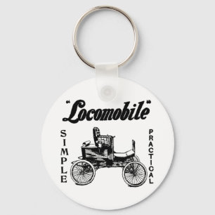 Locomobile bilannons 1901 Keychain Nyckelring