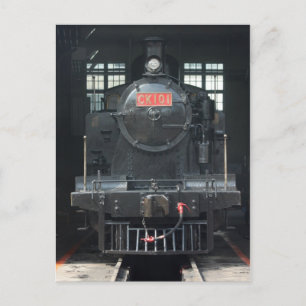 Locomotive at Changhua Roundhouse, Taiwan Vykort