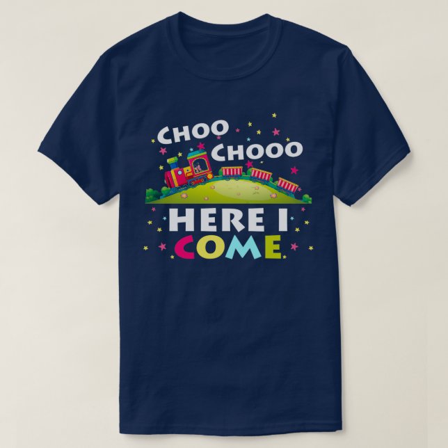 Locomotive Choo Boys Girls Railroad T Shirt (Design framsida)