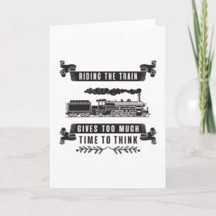 Locomotive Railroad Tåg Tåg Driver Gift Idea Kort