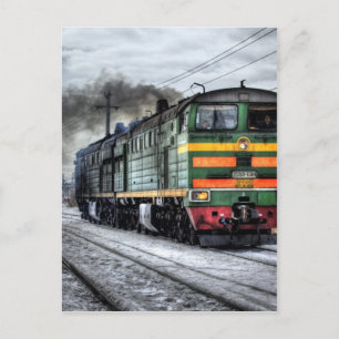 Locomotive Ryssland Tåg Vykort